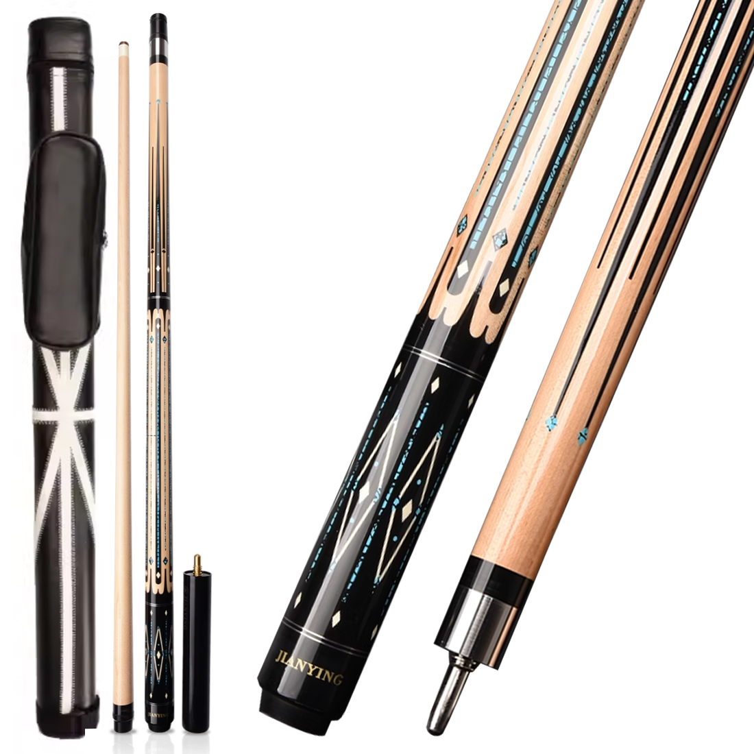 Centerpiece Stick - Jianying Poolqueue, Billardqueue mit Hartschalenkoffer und