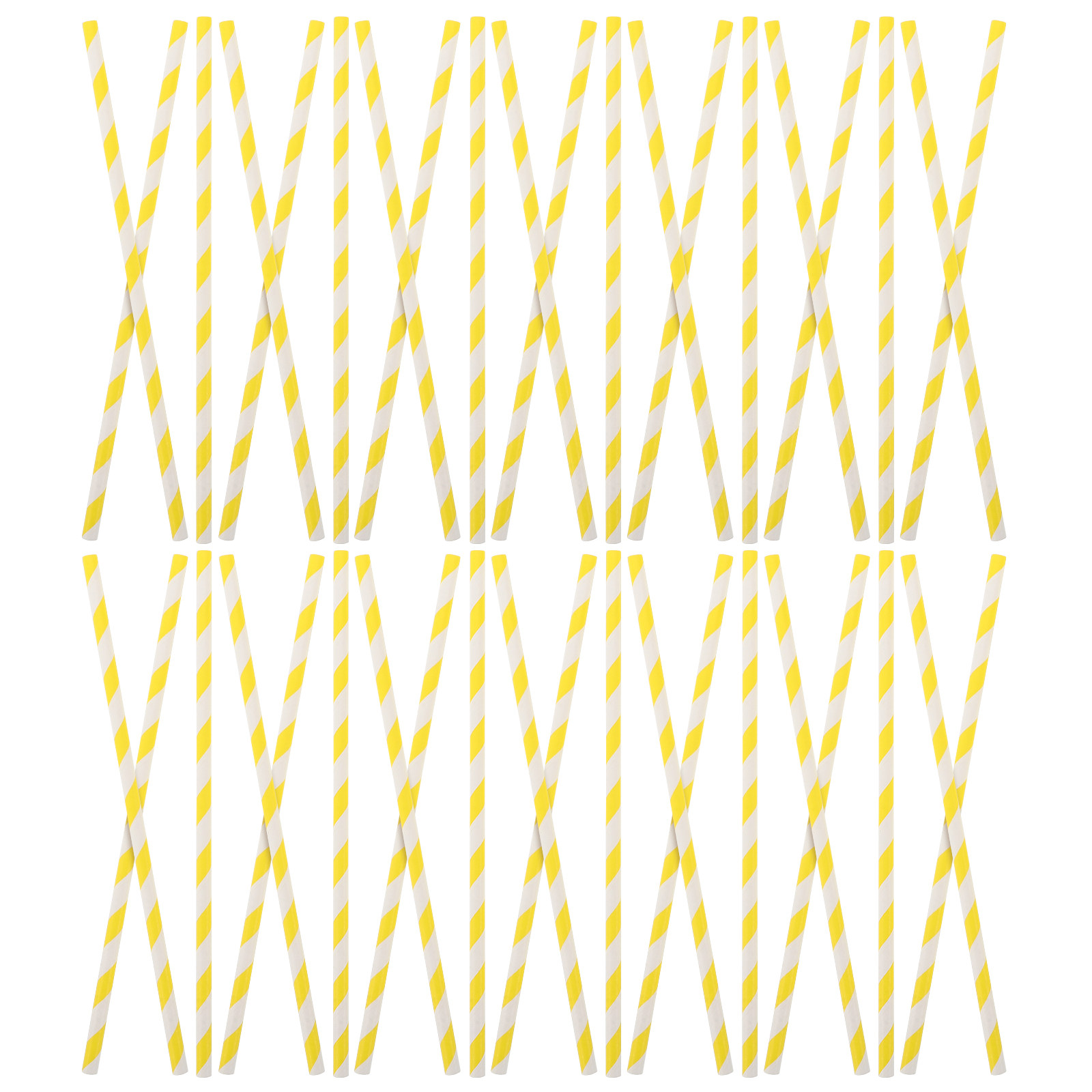 Paper Straw Color - 100 Stück Party-Dekorations-Papierstrohhalme, bunte orangefarbene und