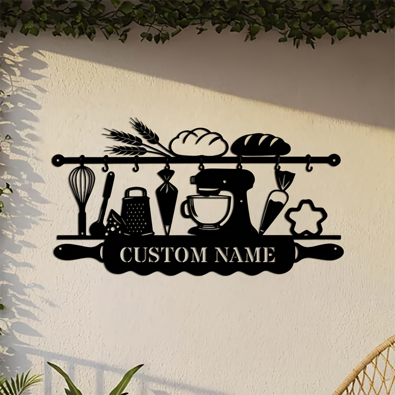 Event Supplies - Personalisierte Küchen-Wanddekoration aus Eisen, Backthema-Schild, Liebliche