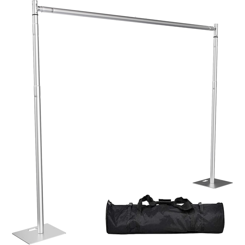 Photo Booth Frame - Robustes Hintergrundständer-Set 10x10ft mit Verstellbarem Teleskopstangenrahmen