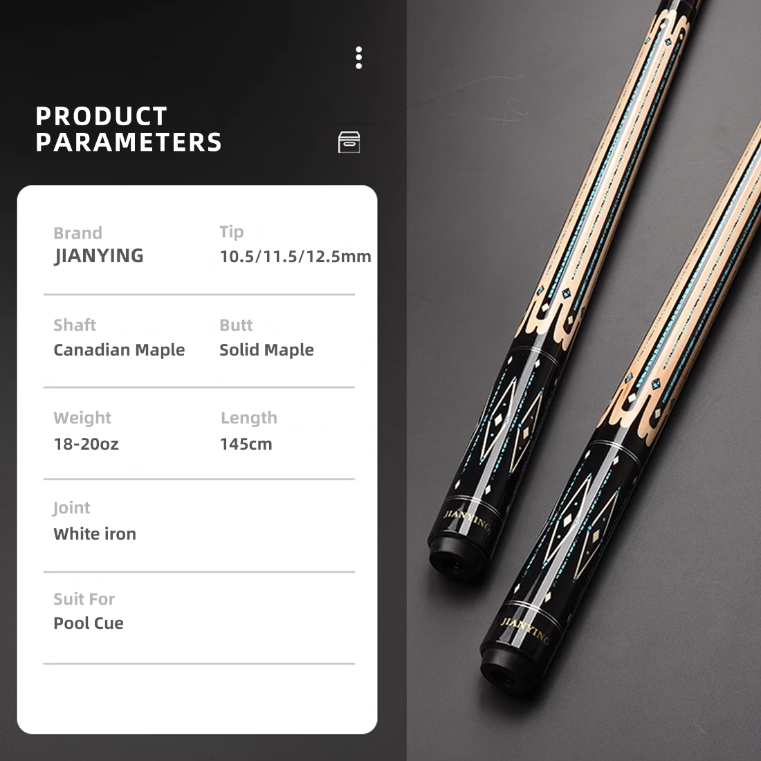 Jianying Poolqueue, Billardque – Centerpiece Stick Bewertung und Preis