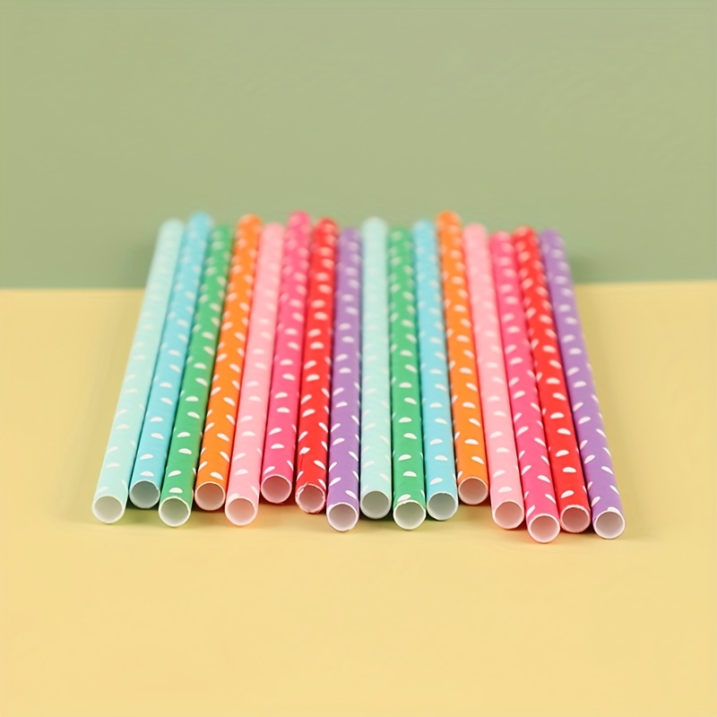 100 bunte Einweg-Papierstrohha – Paper Straw Color Bewertung und Preis