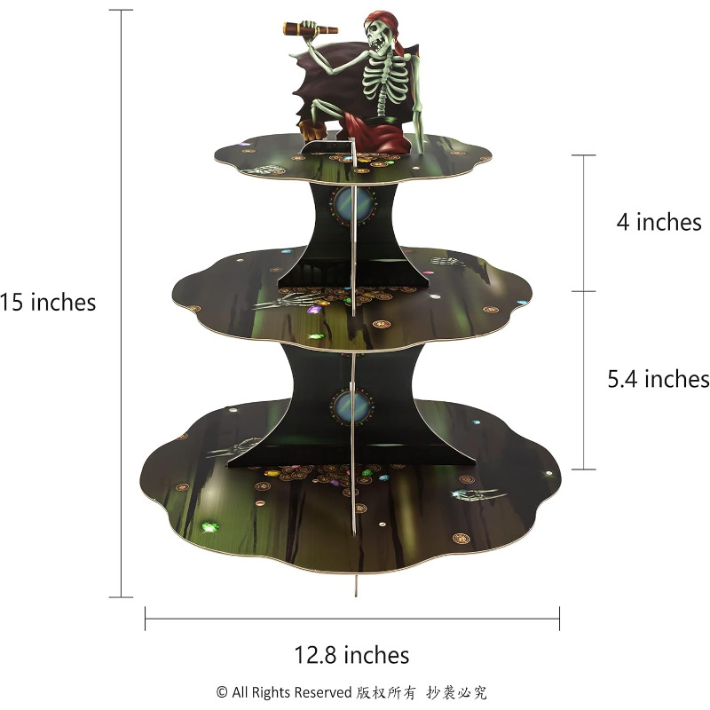 Totenkopf-Piraten-Cupcake-Stän – Cupcake Stand Tier Bewertung und Preis