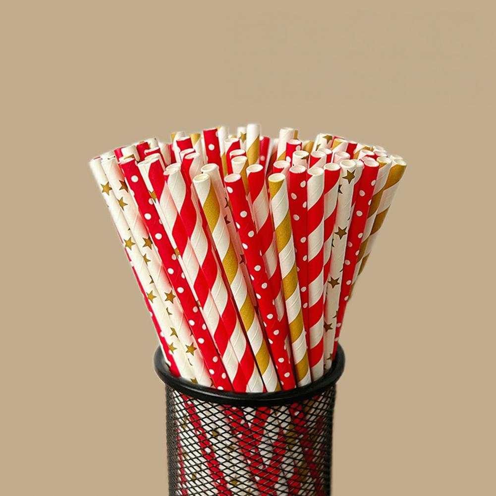 100 Stück bunt gestreifte Einw – Paper Straw Color Bewertung und Preis