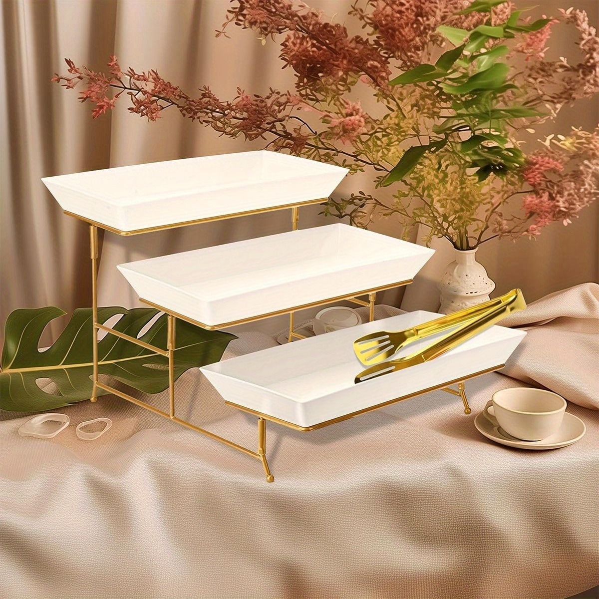Weißer Etagen-Servierständer + – Cupcake Stand Tier Bewertung und Preis