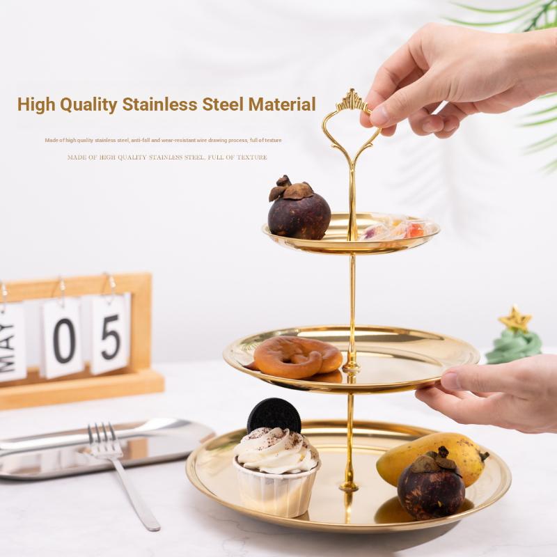 Gold-Silber 2/3-stufiger Kuche – Cupcake Stand Tier Bewertung und Preis
