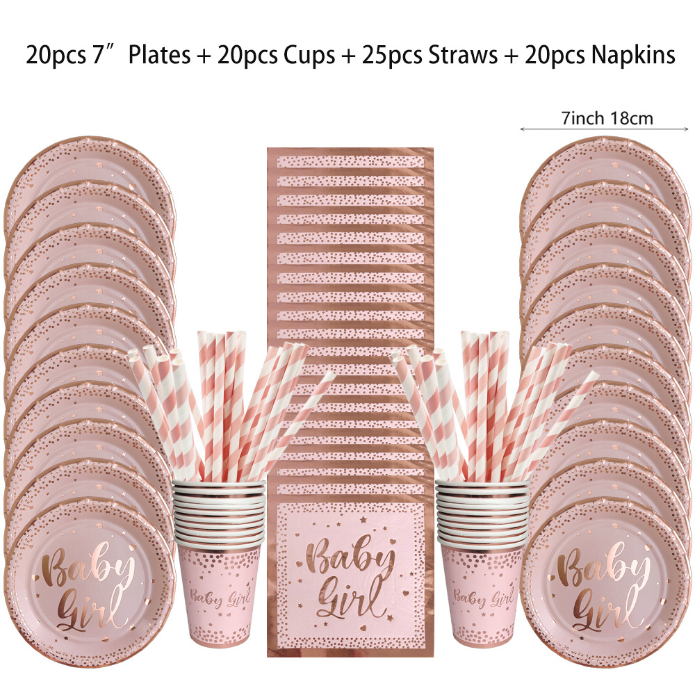 Rose Gold Party Einweg Geschir – Paper Straw Color Bewertung und Preis