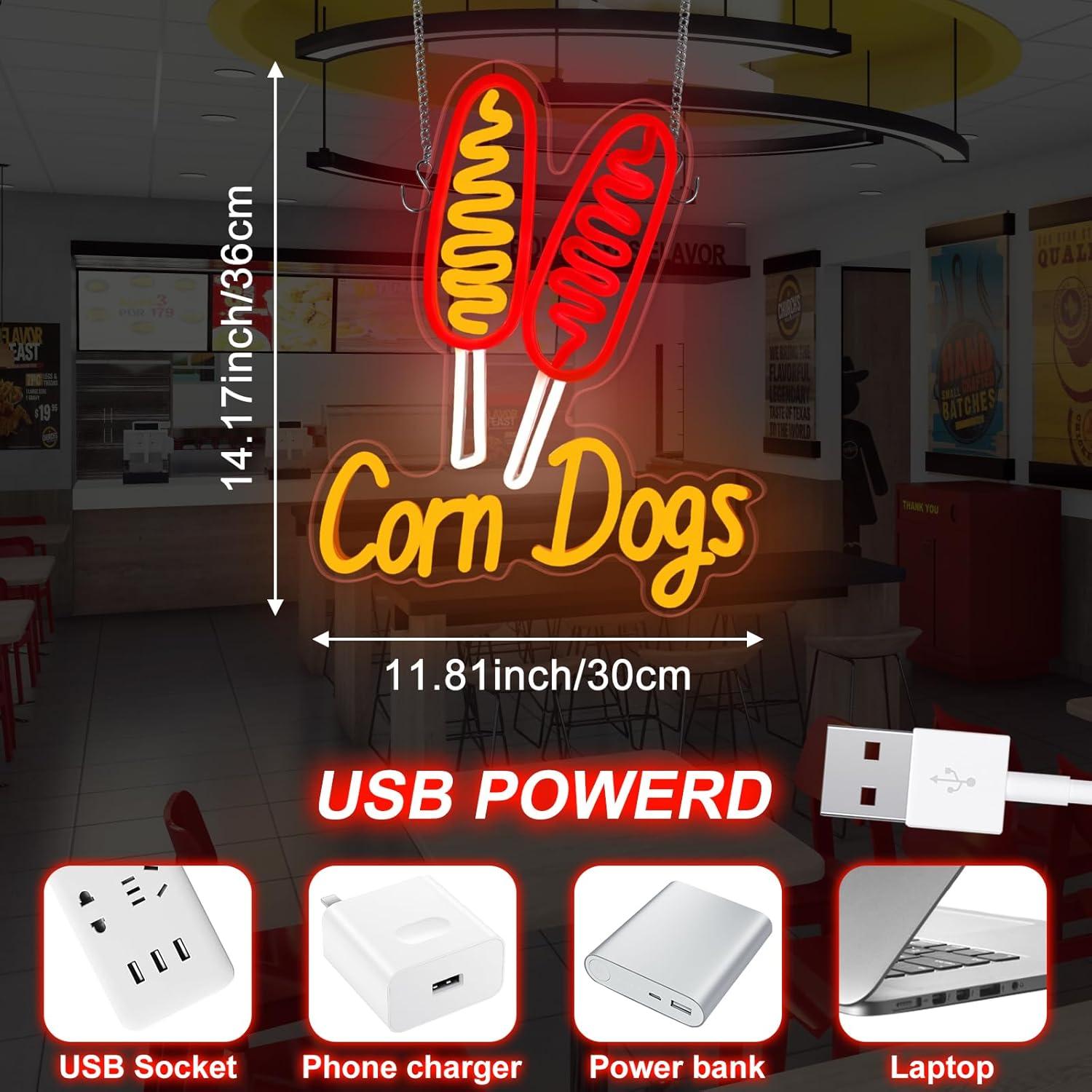 Corn Dog Neon-Schild Snack USB – Neon Sign Party Bewertung und Preis